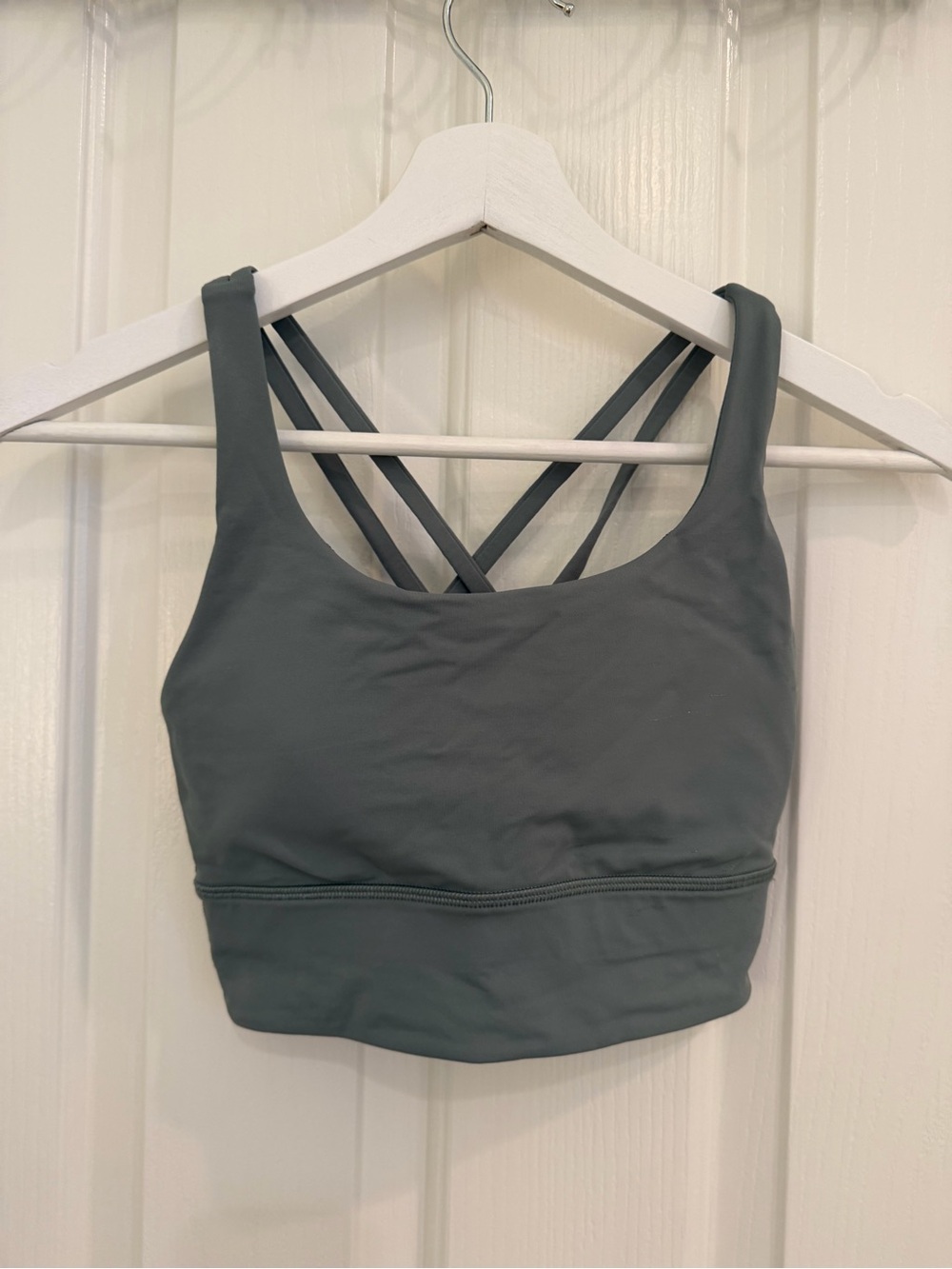 Lululemon Women's Strappy Sports Bralette Crop Top - dark green